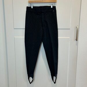 Schoeller SkiFans Stretch Black Stirrup Pants Ladies‎ Size 12 Wool Blend